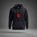 Barcelona Premium Black Sports Hoodie