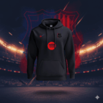 Barcelona Premium Black Sports Hoodie - Image 2