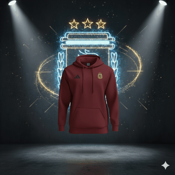 Argentina Premium Maroon Sports Hoodie - Image 1