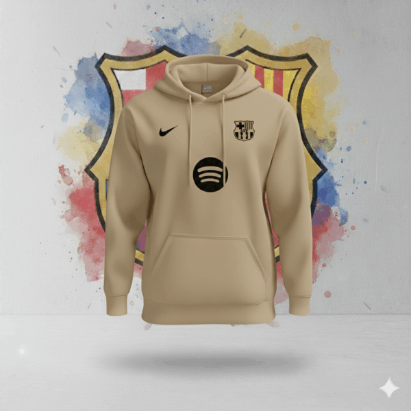 Gemini_Generated_Image_syh9lsyh9lsyh9ls Barcelona Premium Brown Sports Hoodie - Image 1