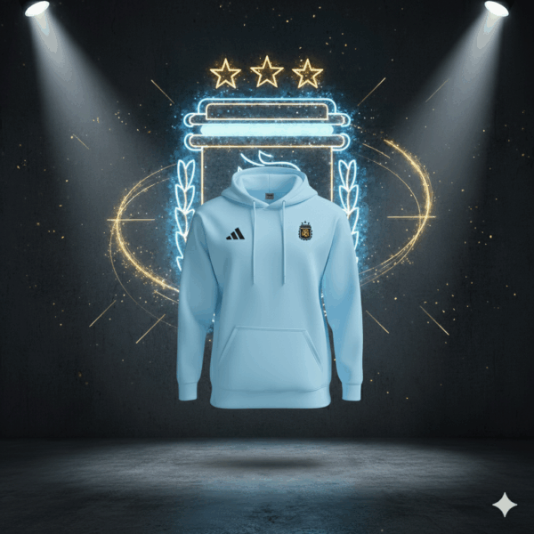 Argentina Premium Sky Blue Sports Hoodie - Image 1