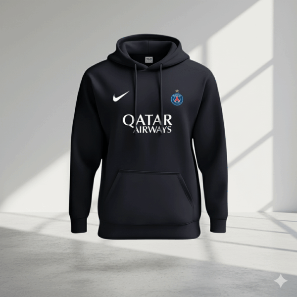 Paris Saint-Germain Black Sports Hoodie Paris Saint-Germain Black Sports Hoodie - Image 1