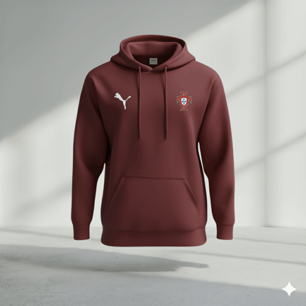 Portugal Brown Premium Sports Hoodie - Image 1