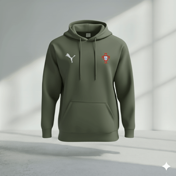 Portugal Olive Green Premium Sports Hoodie - Image 1