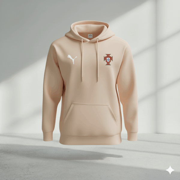Portugal Pale Peach Premium Sports Hoodie Portugal Pale Peach Premium Sports Hoodie - Image 1