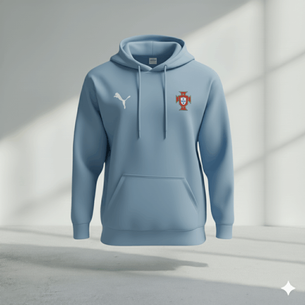 Portugal Skyblue Premium Sports Hoodie - Image 1