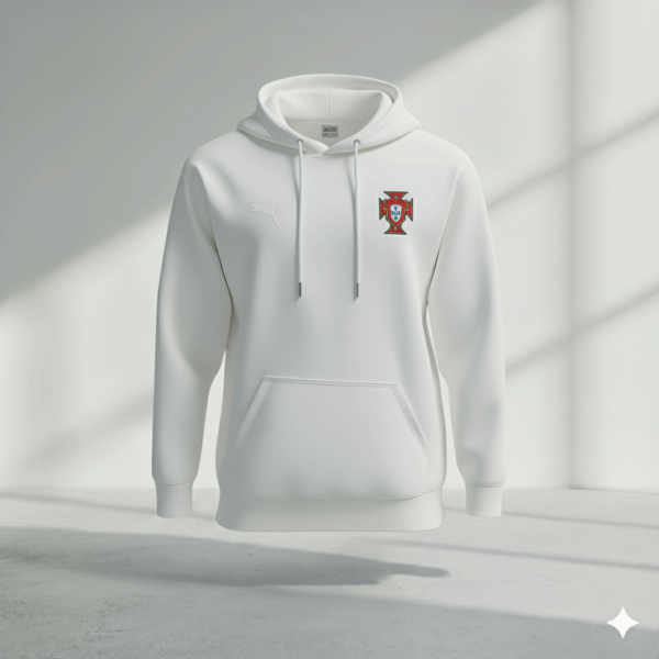 Portugal White Premium Sports Hoodie - Image 1