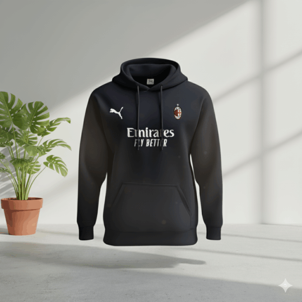 AC Millan Black Premium Sports Hoodie AC Millan Black Premium Sports Hoodie - Image 1