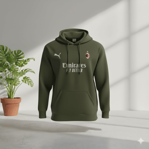AC Millan Olive Premium Sports Hoodie AC Millan Olive Premium Sports Hoodie - Image 1