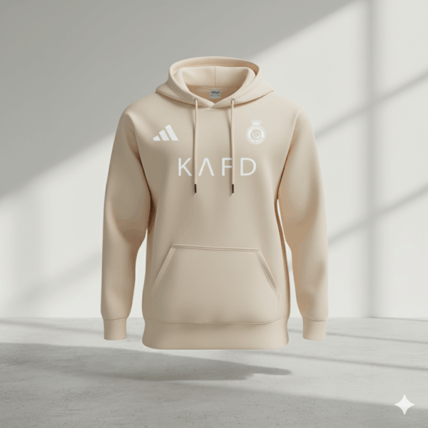 Al Nassr Pale Peach Premium Sports Hoodie Al Nassr Pale Peach Premium Sports Hoodie - Image 1