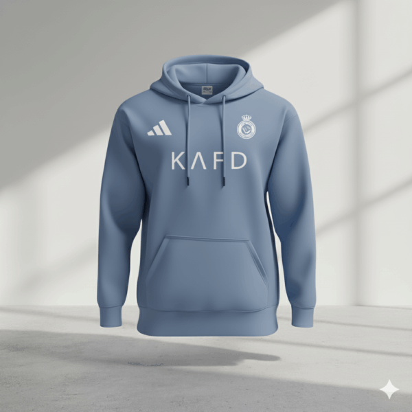 Al Nassr Skyblue Premium Sports Hoodie Al Nassr Skyblue Premium Sports Hoodie - Image 1
