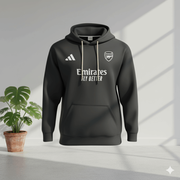 Arsenal Black Premium Sports Hoodie Arsenal Black Premium Sports Hoodie - Image 1