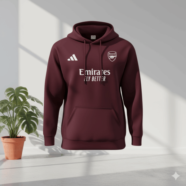 Arsenal Brown Premium Sports Hoodie Arsenal Brown Premium Sports Hoodie - Image 1