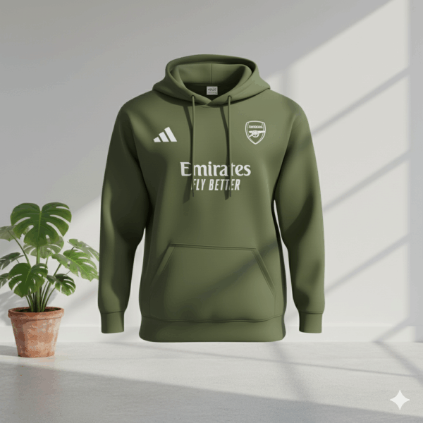 Arsenal Olive Premium Sports Hoodie Arsenal Olive Premium Sports Hoodie - Image 1