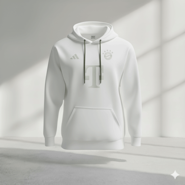 Bryan Munich White Premium Sports Hoodie Bayern Munich White Premium Sports Hoodie - Image 1