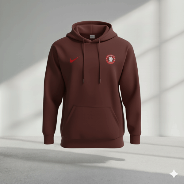 Chelsea Brown Premium Sports Hoodie - Image 1