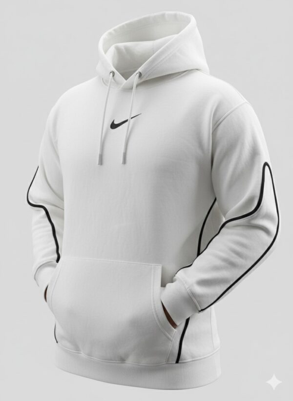 Premium White Hoodie Premium Solid White Hoodie - Image 1