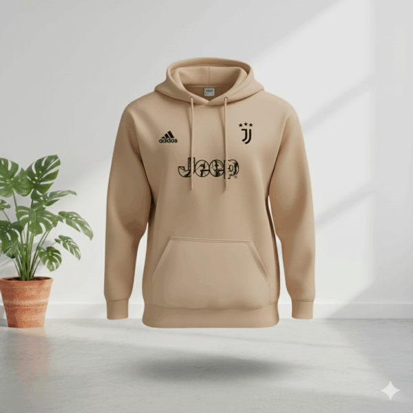 Juventus Tan Premium Sports Hoodie - Image 1