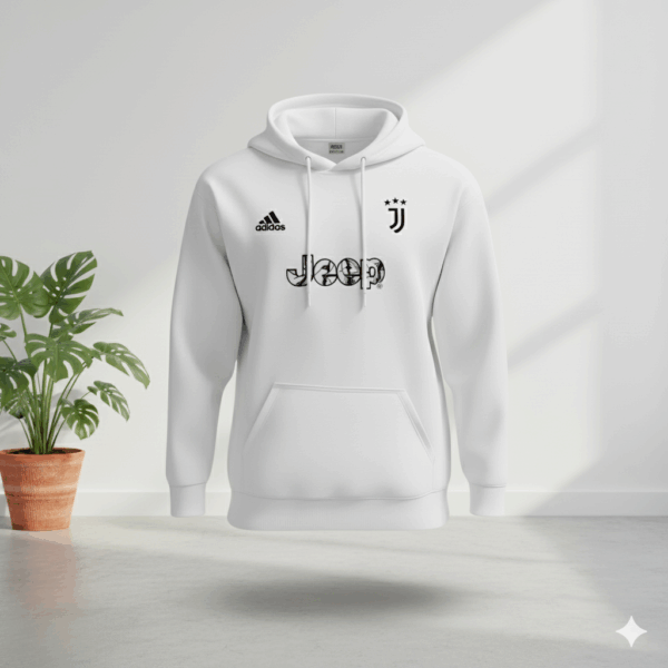 Juventus White Premium Sports Hoodie - Image 1