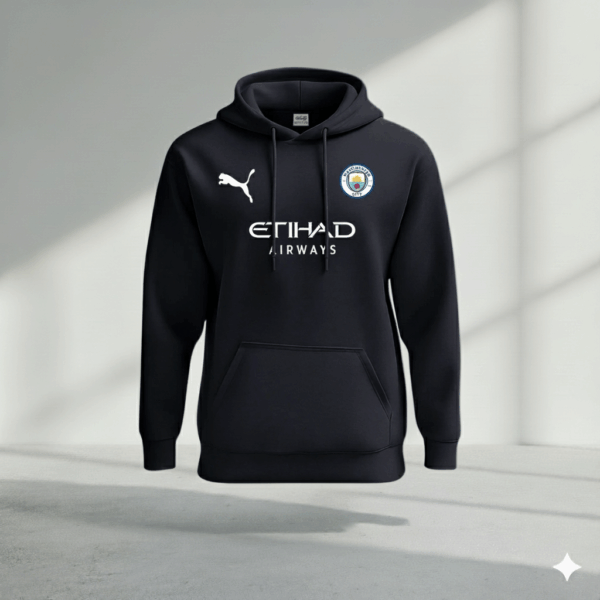 Manchester City Black Premium Sports Hoodie - Image 1
