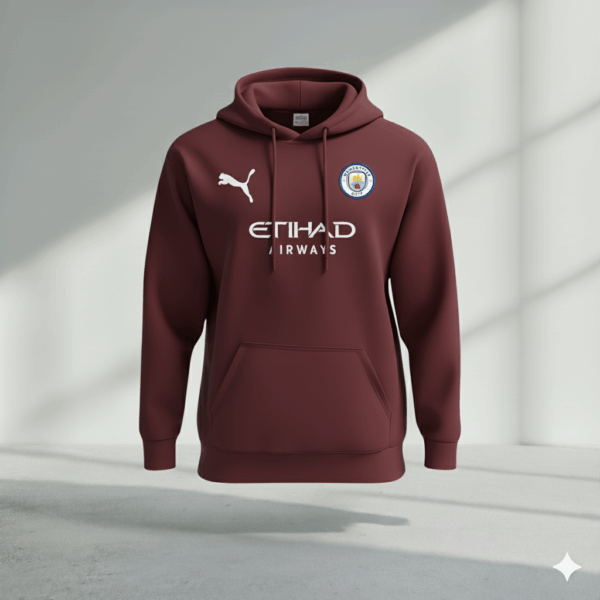 Manchester City Brown Premium Sports Hoodie - Image 1