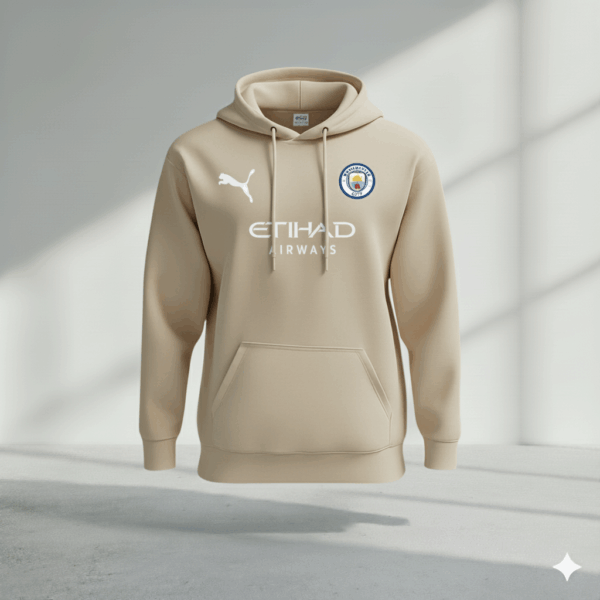 Manchester City Pale Peach Premium Sports Hoodie Manchester City Pale Peach Premium Sports Hoodie - Image 1