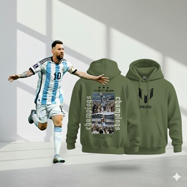 Special Messi Olive Edition Premium Hoodie Special Messi Olive Edition Premium Hoodie - Image 1