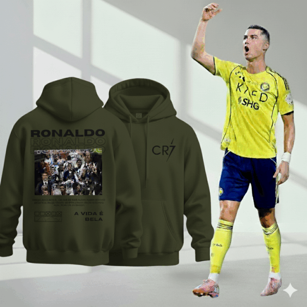 Special Ronaldo Olive Edition Premium Hoodie Special Ronaldo Olive Edition Premium Hoodie - Image 1