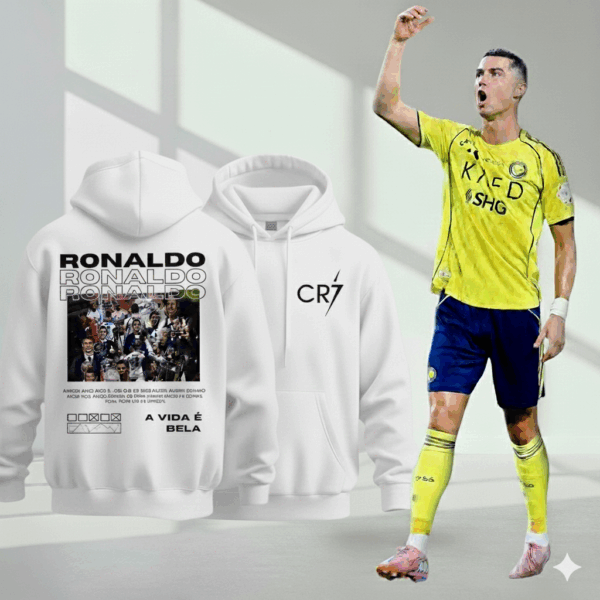 Special Ronaldo White Edition Premium Hoodie Special Ronaldo White Edition Premium Hoodie - Image 1